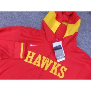 Atlanta Hawks Hoodie Men XL Nike Dri-FIT Showtime Red Yellow NBA Full Zip Jacket